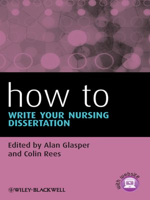 cover image of How to Write Your Nursing Dissertation